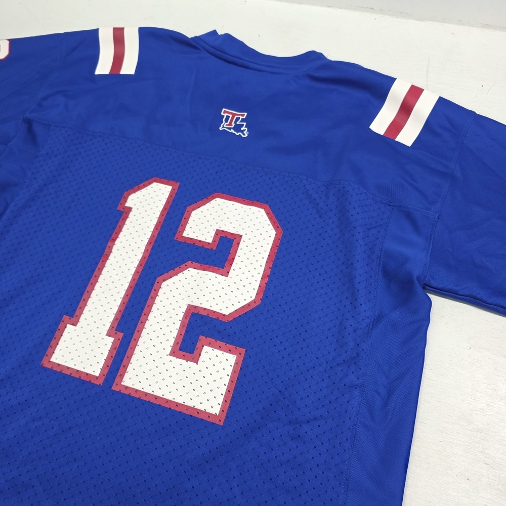 Adidas Louisiana LA Tech Bulldogs NCAA Collegiate Football Jersey Men's Sz L EUC - Picture 7 of 10